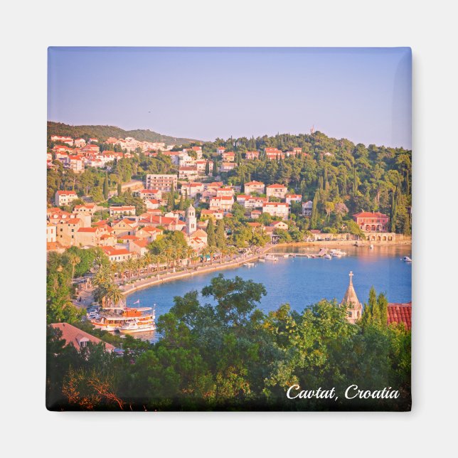 Cavtat, Kroatien Aussicht auf die Stadt aus dem Ma Magnet (Vorne)
