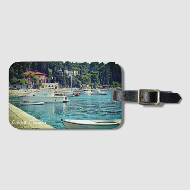 Cavtat, Kroatien Sicht auf das Wasser Gepäckanhänger (Vorderseite (Horizontal))