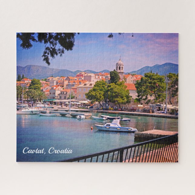 Cavtat, Kroatien Sicht auf die Stadt Puzzle (Horizontal)