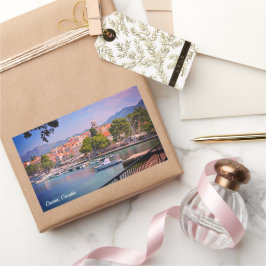 Cavtat, Kroatien Sicht auf die Stadt Rechteckiger Aufkleber