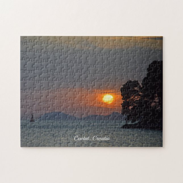 Cavtat, Kroatien Sicht auf Sunset Holiday Puzzle (Horizontal)