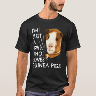 Cavy Girls Women Just a Girls, die Liebe Guinea Pi T-Shirt