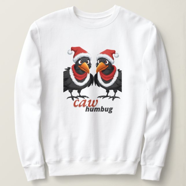 Caw Humbug Christmas Crows Shirt (Design vorne)
