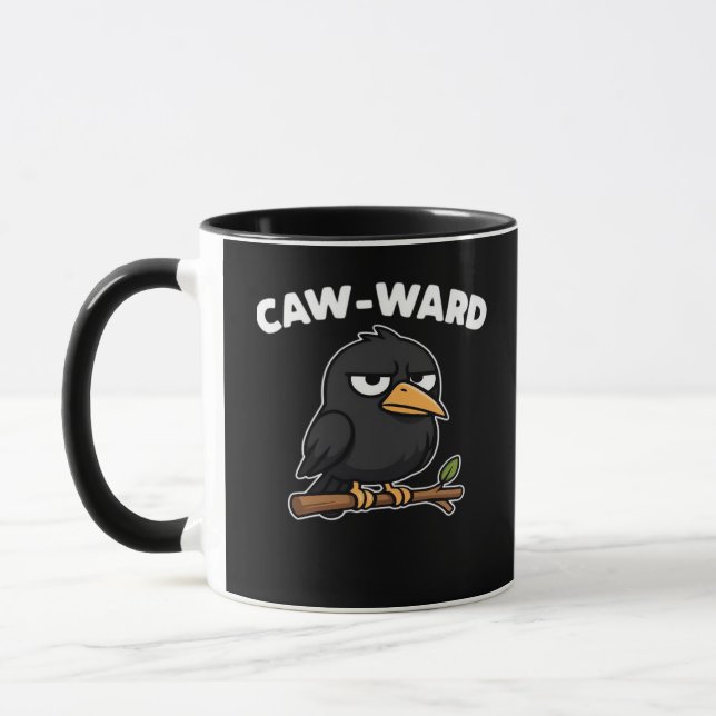 Caw-Ward lustiger Spruch Tasse (Links)