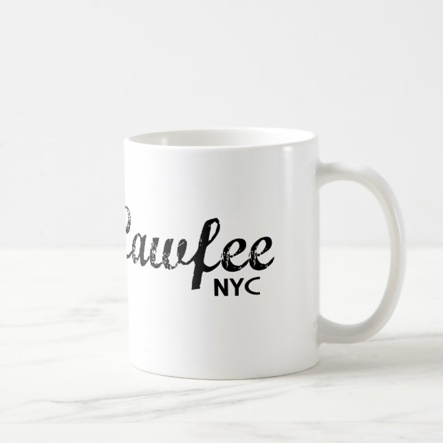 Cawfee New York lustige Kaffee-Tasse Kaffeetasse (Rechts)