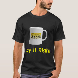 Cawfee Nj New Jersey License Plate Kaffee T-Shirt