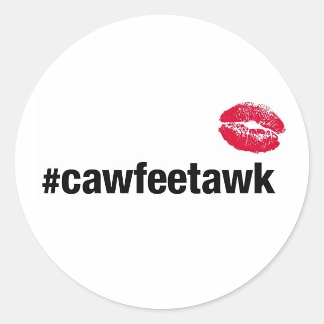 #cawfeetawk (Aufkleber) Runder Aufkleber (Vorderseite)