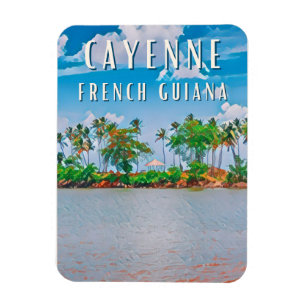 Cayenne, die Eingangstür von Französisch-Guayana Magnet