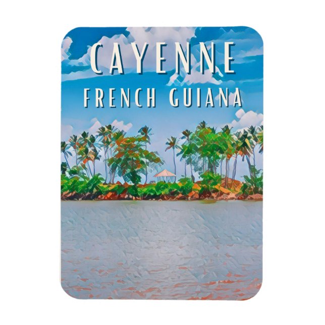 Cayenne, die Eingangstür von Französisch-Guayana Magnet (Vertikal)