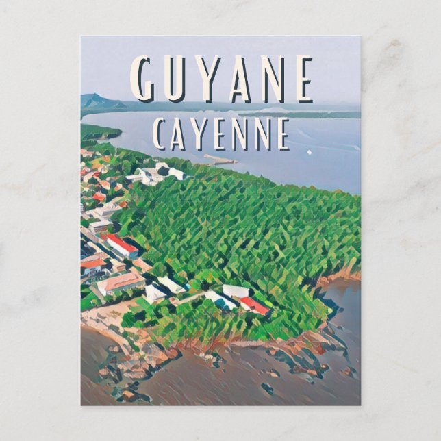 Cayenne Foto Vintage Postkarte (Vorderseite)