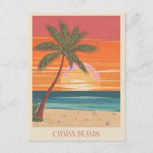 Cayman Insel Illustration Postkarte