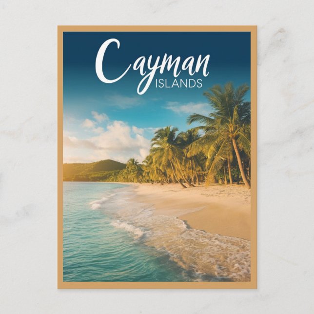 Cayman Insel Ocean Beach Postkarte (Vorderseite)