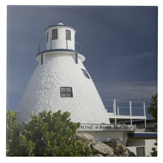 CAYMAN INSELN, GRAND CAYMAN, Frank Sound: alt Fliese (Vorderseite)