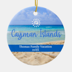 Cayman Islands Beach Vacation Family Trip Keramik Ornament