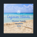 Cayman Islands Beach Vacation Family Trip Magnet<br><div class="desc">Niedliches personalisierbares Cayman Trip Souvenir. Anpassung: Change Caption und Jahr,  um es einzigartig zu machen.</div>