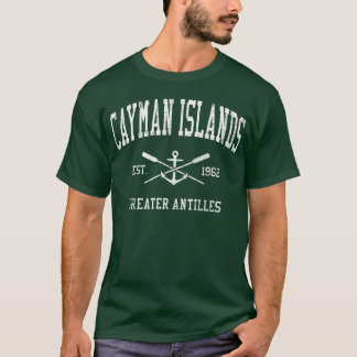 Cayman Islands Crossed Oars Boat Anchor Sports fam T-Shirt