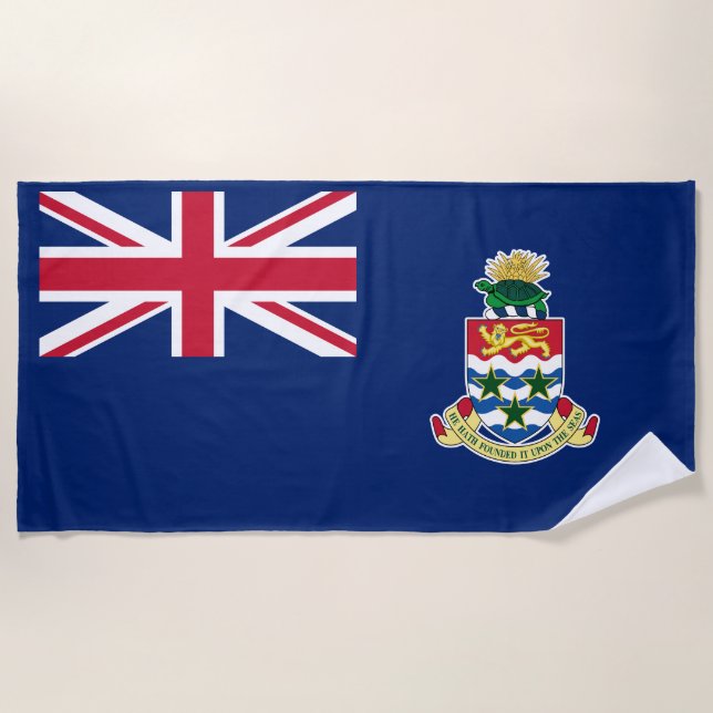 Cayman Islands Flag Beach Tower Strandtuch (Vorderseite)