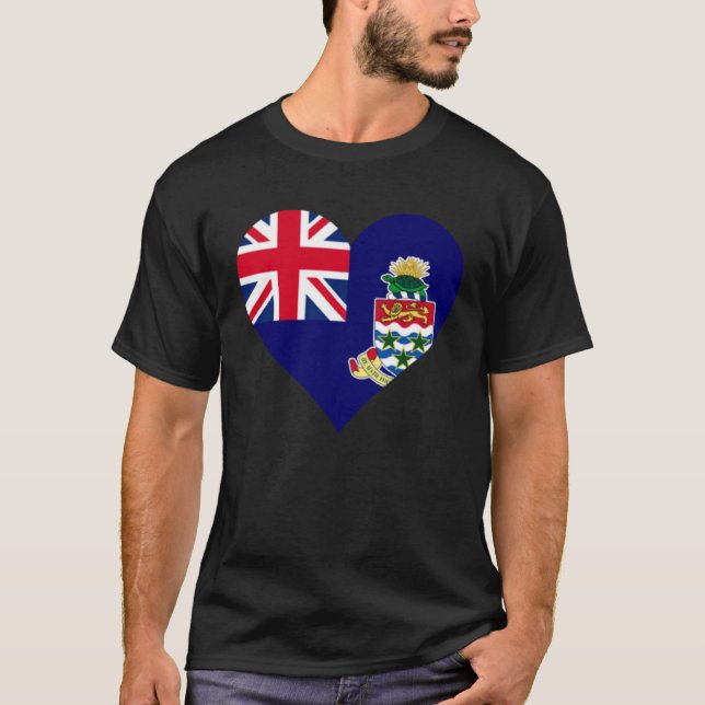 Cayman Islands Flag Herz Cayman Islands Liebe Caym T-Shirt (Vorderseite)