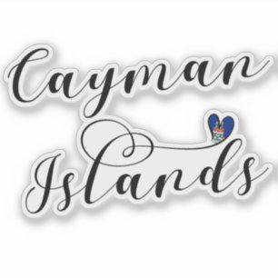 Cayman Islands Flaggenherz, Cayman Isles Aufkleber