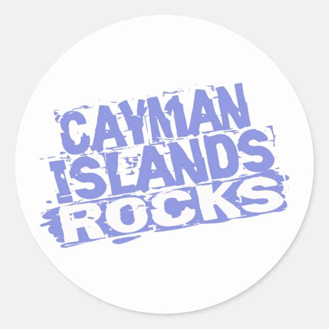 Cayman Islands Rocks Runder Aufkleber (Vorderseite)