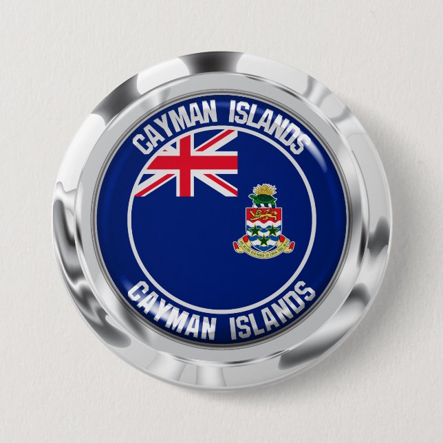 Cayman Islands Round Emblem Button (Vorderseite)