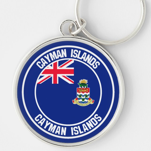 Cayman Islands Round Emblem Schlüsselanhänger (Vorne)