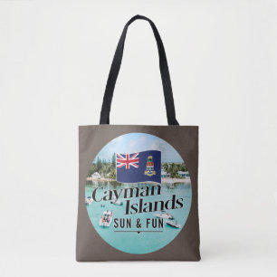 "Cayman Islands Sun & Fun" Mit Flagge