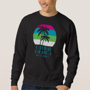 Cayman Islands West Indies Palm Tree Sunset Vacati Sweatshirt