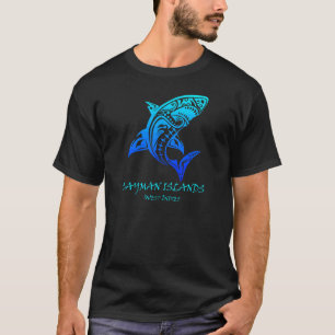 Cayman Islands West Indies Vintag Tribal Shark Va T-Shirt