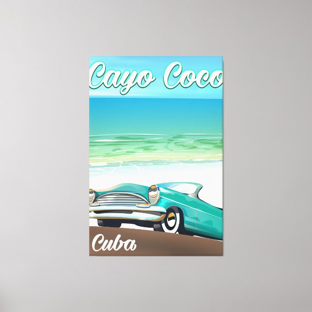 Cayo Coco Cuban Urlaubsplaner Leinwanddruck (Vorderseite)