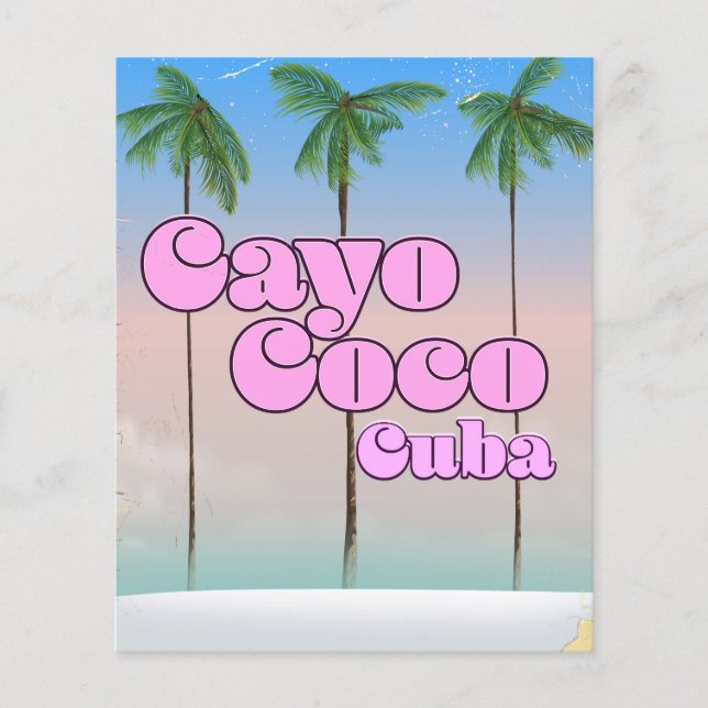 Cayo Coco Kuba Vintage Reiseplakat (Vorderseite)