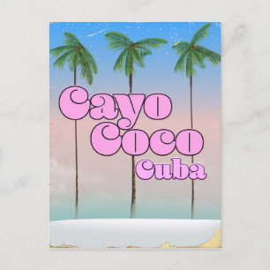 Cayo Coco Kuba Vintage-Reiseposter Postkarte