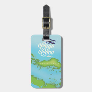 Cayo Coco Kuba Vintage Stilkarte. Gepäckanhänger