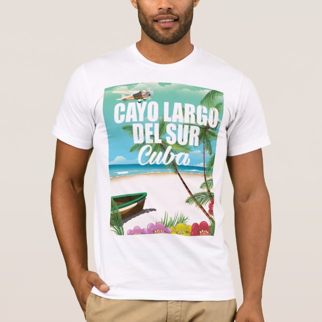 Cayo Largo del Sur Strandurlaub Poster T-Shirt (Vorderseite)