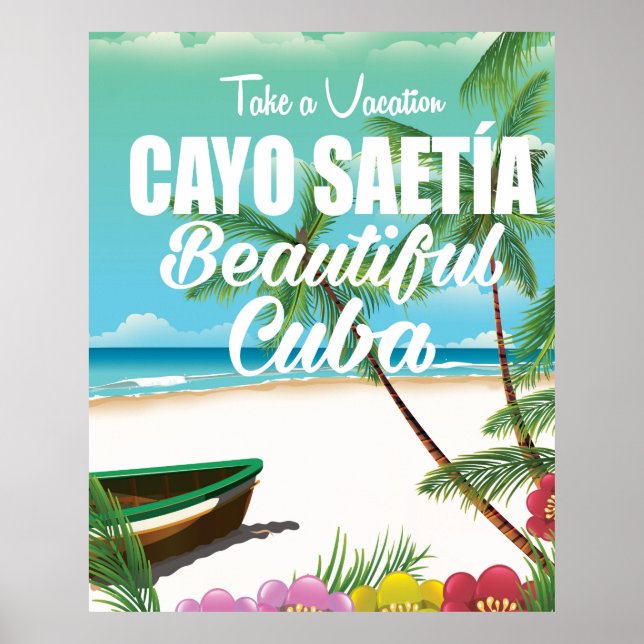 Cayo Saetía Cuba Strandurlaub Poster (Vorne)