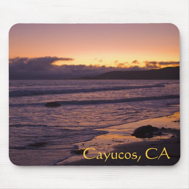 Cayucos, CA-Strand-Sonnenuntergang-Mausunterlage Mousepad (Vorne)