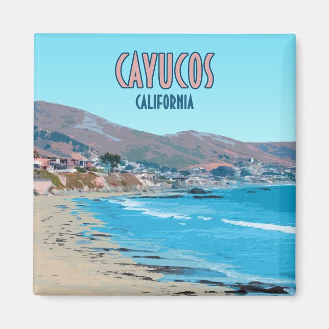 Cayucos California Central Coast Vintag Magnet (Vorne)