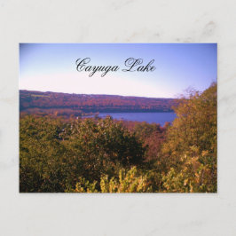 CAYUGA LAKE IN AUTUMMER Postkarte