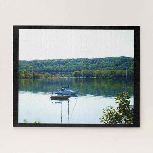 CAYUGA LAKE IN AUTUMN PUZZLE (Horizontal)