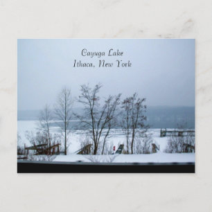 CAYUGA LAKE IN WINTER Postkarte