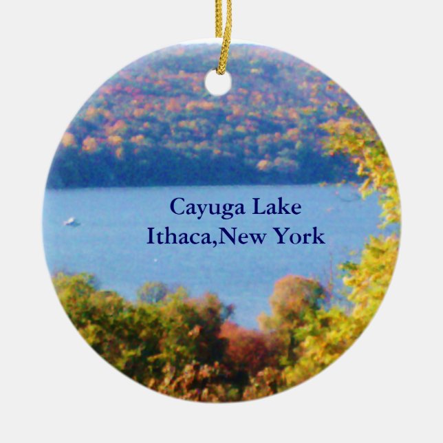CAYUGA LAKE, ITHACA, N.Y. KERAMIKORNAMENT (Vorne)