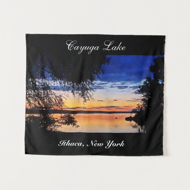 CAYUGA LAKE LEINWAND WANDTEPPICH (Vorderseite (Horizontal))