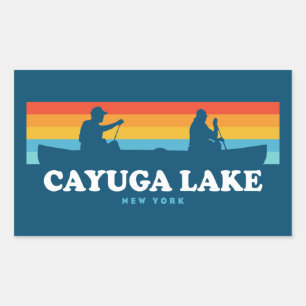 Cayuga Lake New York Canoe Rechteckiger Aufkleber
