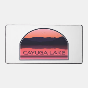 Cayuga Lake New York Red Sunrise Schreibtischunterlage