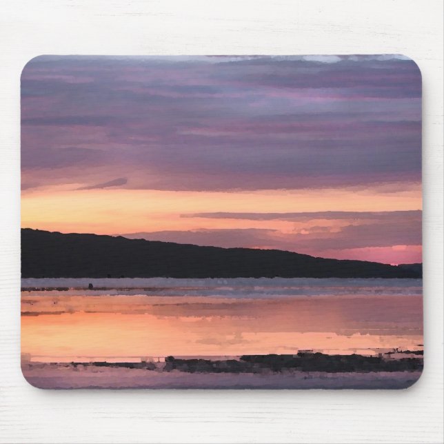Cayuga See-Sonnenuntergang Mousepad (Vorne)