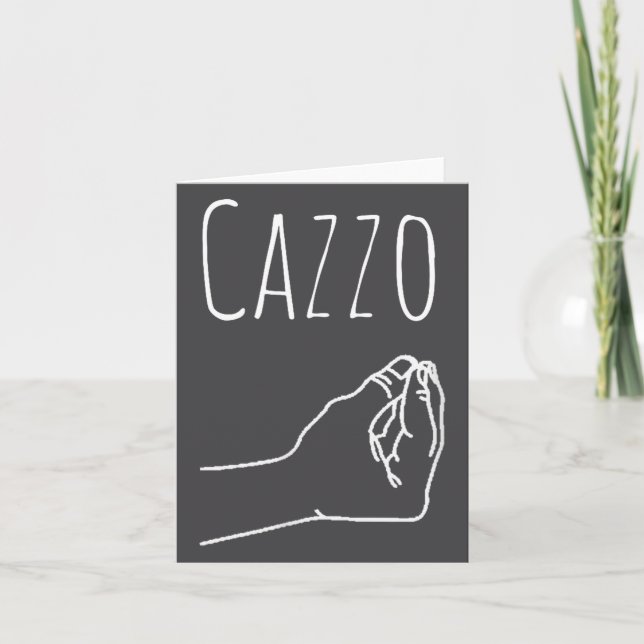 Cazzo Words In Italian Funny Quote Italy Gift  Karte (Vorderseite)
