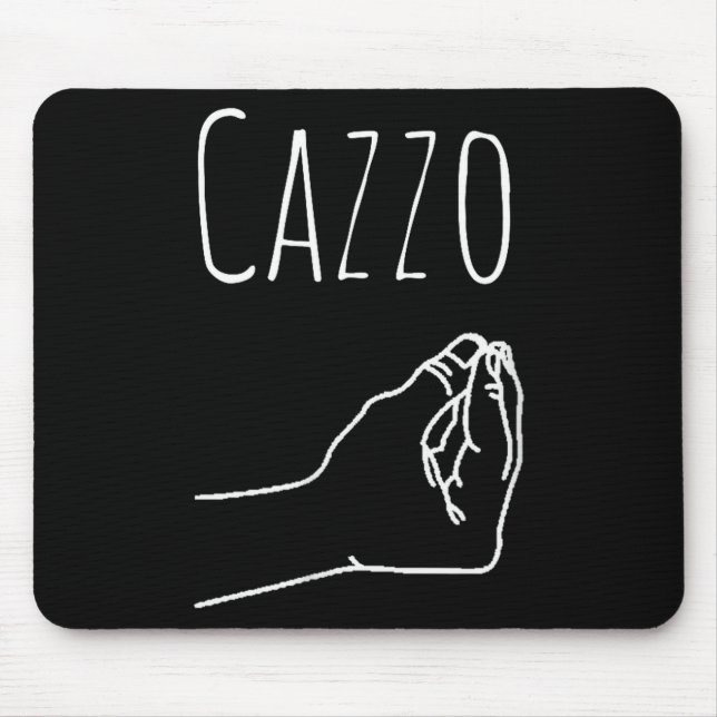 Cazzo Words In Italian Funny Quote Italy Gift  Mousepad (Vorne)
