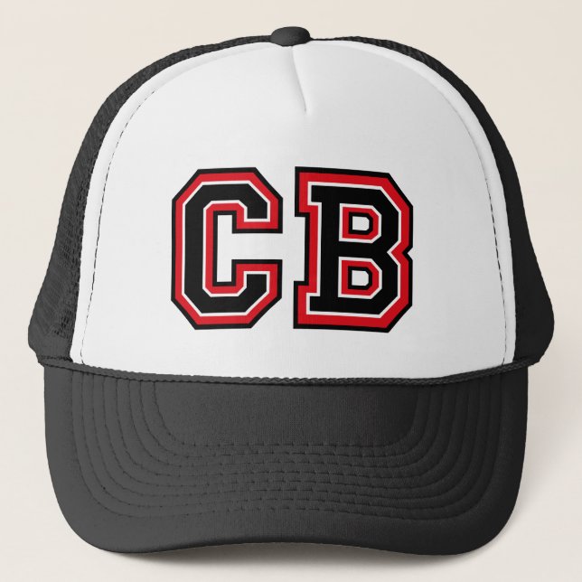 ‚CB‘-Monogramm Truckerkappe (Vorderseite)