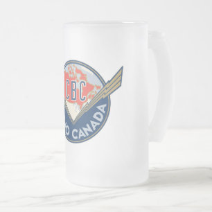 CBC 1940er-Logo - Mattierte Tasse aus Glas