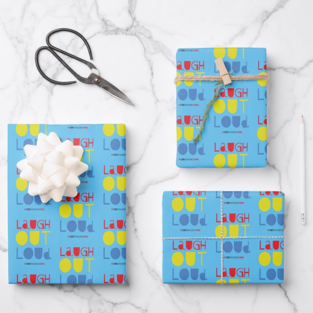CBC Laugh Out Loud Geschenkpapier Set (Vorderseite)